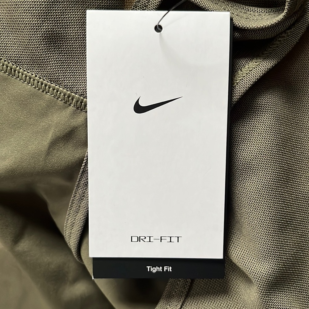 Nike Pro Sports Bra Olive Green and Black - Picture 9 of 11